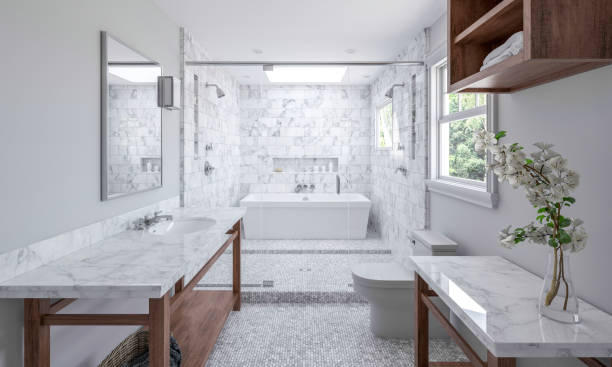 Bathroom natural Stone | Brooks Flooring Services Inc